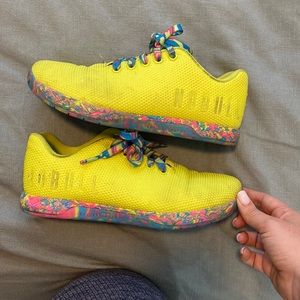 Yellow neon swirl trainer Nobull